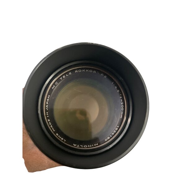 Vintage Minolta Mc Tele Rokkor-pe 200mm F/4.5 Camera Lens With Original Case - Picture 4 of 4
